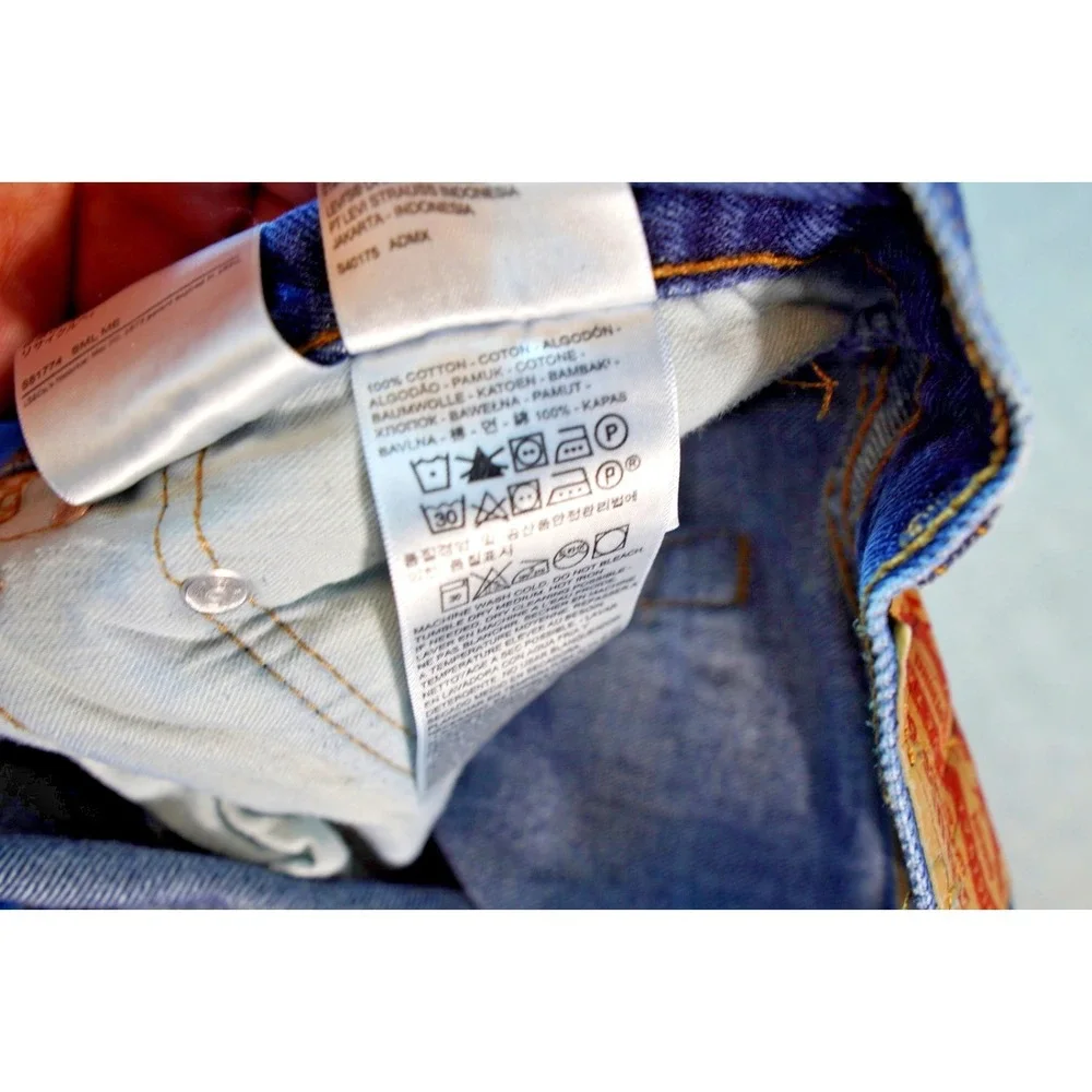 Levis 550 Relaxed Fit Straight Leg Jeans 42X30 Blue 5 Pocket Red Tab Denim Pants